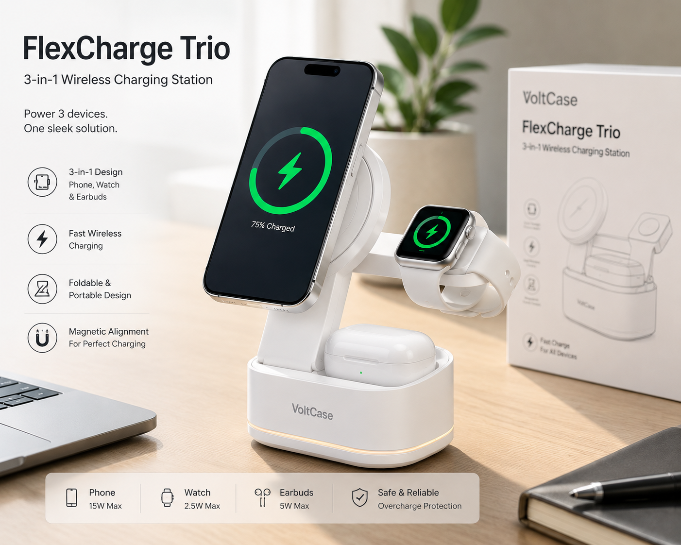 VoltCase™ FlexCharge Trio